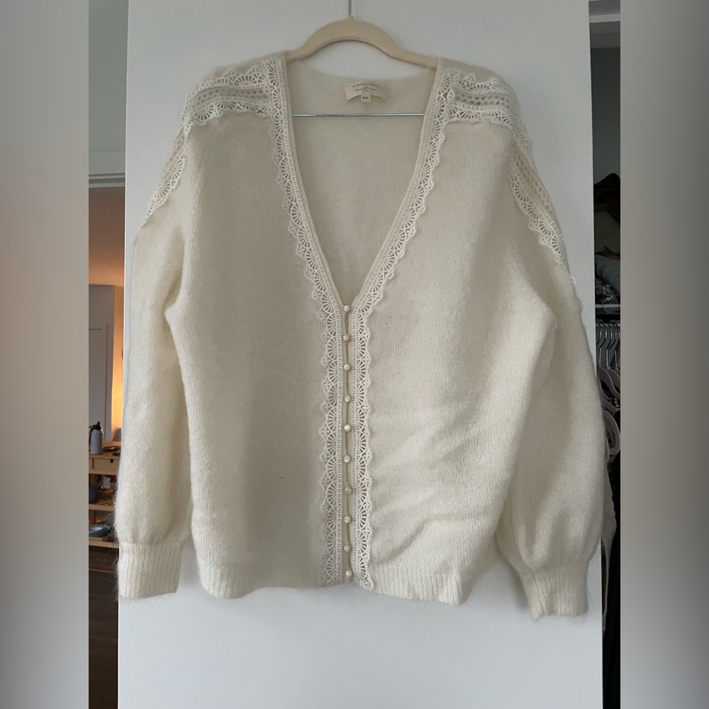 Sezane Cream-colored Cardigan